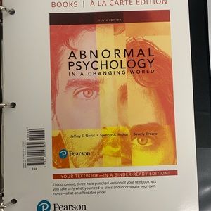 Abnormal Psychology in a Changing World 10 Edition